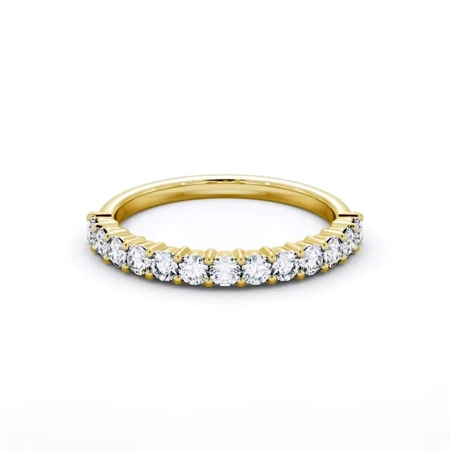 Half Eternity Round Diamond Ring 18K Yellow Gold - Juliett HE66_YG_HAND