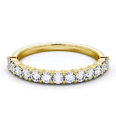 Half Eternity Round Diamond Prong Set Ring 18K Yellow Gold HE66_YG_THUMB2 