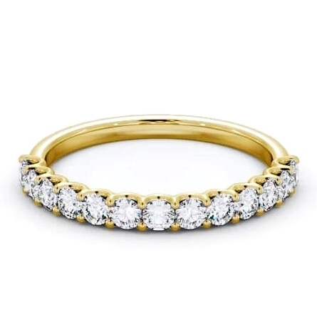Half Eternity Round Diamond Sweeping Prongs Ring 18K Yellow Gold HE67_YG_THUMB1
