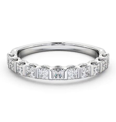 Half Eternity Princess Diamond Tension Set Ring 18K White Gold HE68_WG_THUMB2 