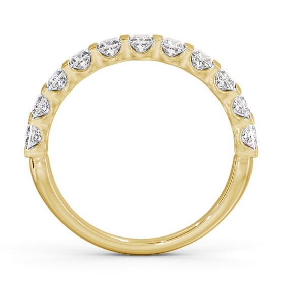 Half Eternity Princess Diamond Tension Set Ring 18K Yellow Gold HE68_YG_THUMB1 