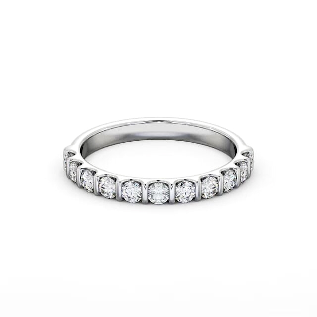 Half Eternity Round Diamond Ring 9K White Gold - Daila HE69_WG_HAND