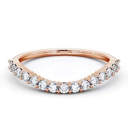 Half Eternity Round Diamond Curved Ring 9K Rose Gold HE70_RG_THUMB1
