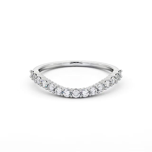 Half Eternity Round Diamond Ring 9K White Gold - Monserrat HE70_WG_HAND