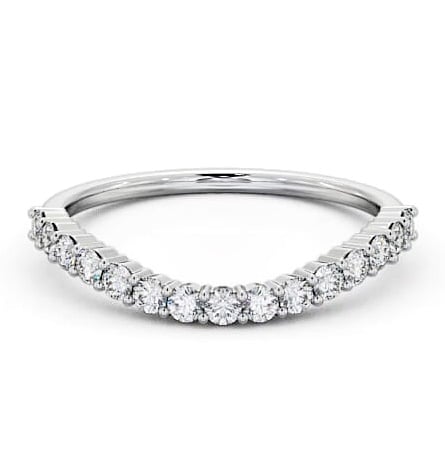 Half Eternity Round Diamond Curved Ring 9K White Gold HE70_WG_THUMB2 