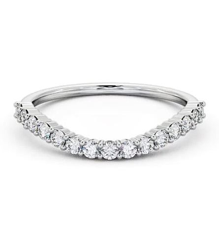 Half Eternity Round Diamond Curved Ring 9K White Gold HE70_WG_THUMB1