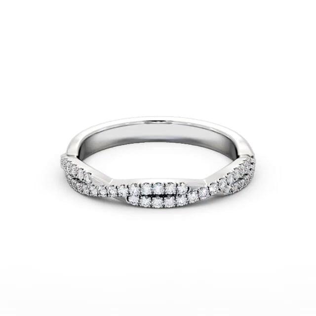 Half Eternity 0.20ct Round Diamond Ring 18K White Gold - Clarabelle HE72_WG_HAND