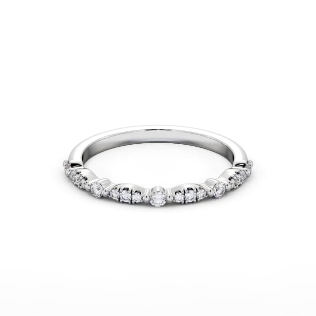 Half Eternity 0.20ct Round Diamond Ring 18K White Gold - Clarice HE73_WG_HAND