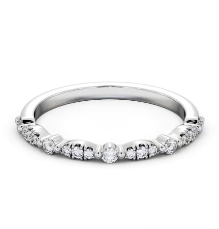 Half Eternity 0.20ct Round Diamond Vintage Style Ring 18K White Gold HE73_WG_THUMB1