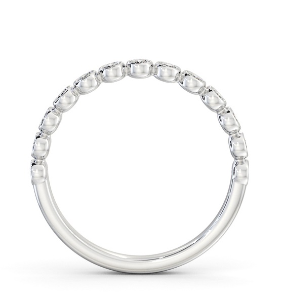 Half Eternity Round Diamond Bezel Style Ring 9K White Gold HE76_WG_THUMB1 