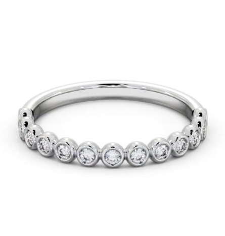Half Eternity Round Diamond Bezel Style Ring 18K White Gold HE76_WG_THUMB1