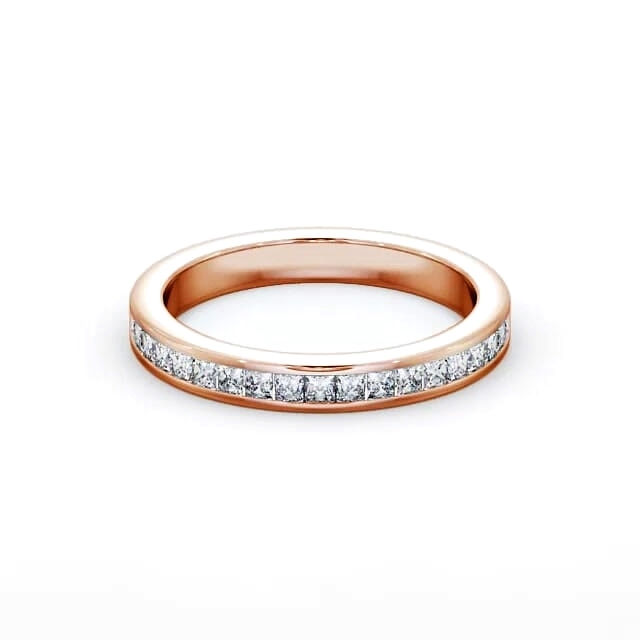 Half Eternity Princess Diamond Ring 18K Rose Gold - Landrie HE7_RG_HAND