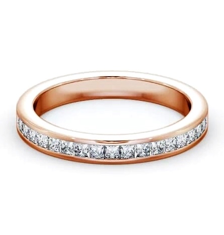 Half Eternity Princess Diamond Channel Set Ring 9K Rose Gold HE7_RG_THUMB2 