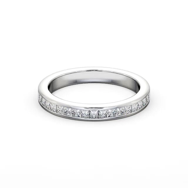 Half Eternity Princess Diamond Ring 18K White Gold - Landrie HE7_WG_HAND