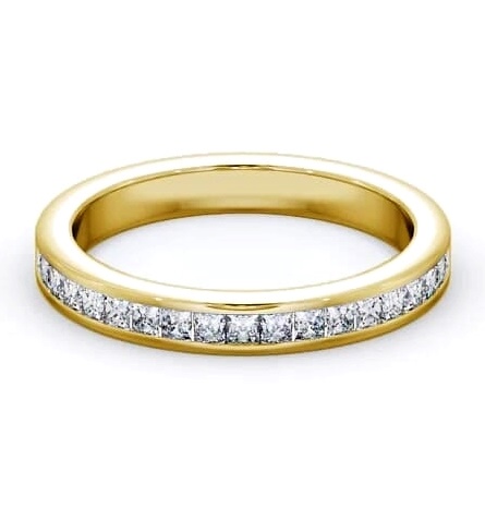 Half Eternity Princess Diamond Channel Set Ring 9K Yellow Gold HE7_YG_THUMB2 