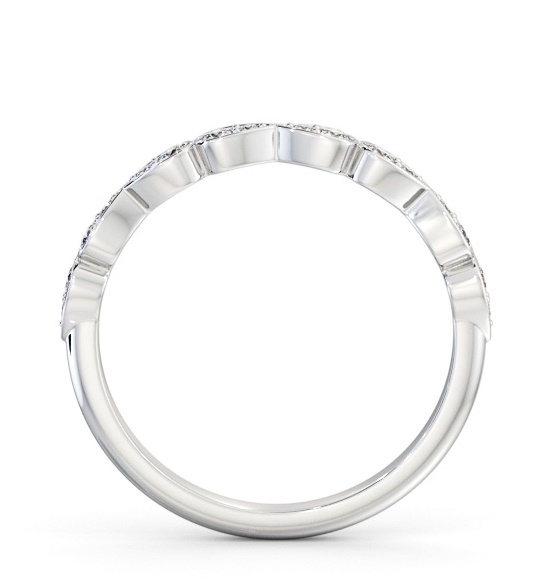 Half Eternity 0.15ct Round Diamond Pear Design Ring 9K White Gold HE80_WG_THUMB1 