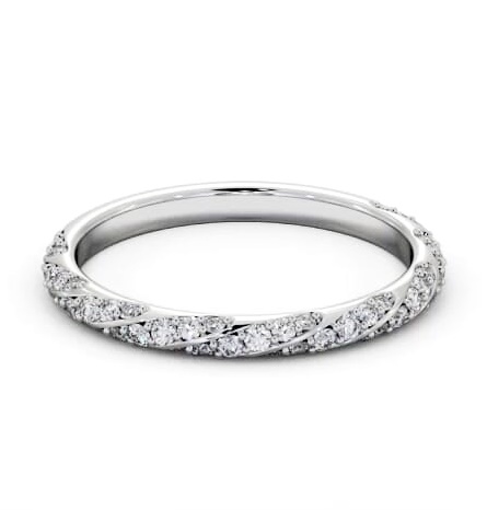 Half Eternity 0.35ct Round Diamond Glamorous Ring Platinum HE81_WG_THUMB1