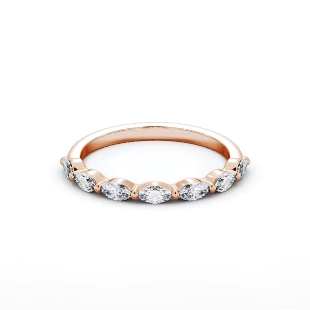 Half Eternity 0.35ct Marquise Diamond Ring 18K Rose Gold - Ivey HE82_RG_HAND