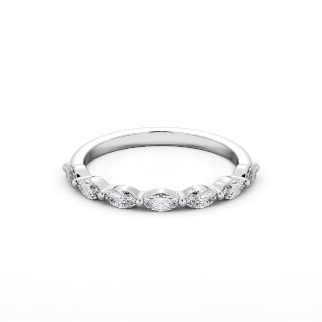 Half Eternity 0.35ct Marquise Diamond Ring 18K White Gold - Ivey HE82_WG_HAND