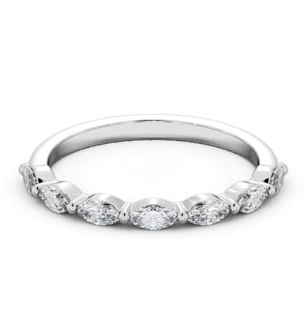 Half Eternity 0.35ct Marquise Diamond Ring Platinum HE82_WG_THUMB2 