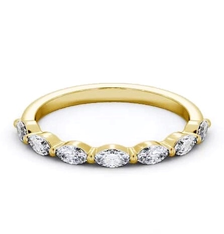 Half Eternity 0.35ct Marquise Diamond Ring 18K Yellow Gold HE82_YG_THUMB1