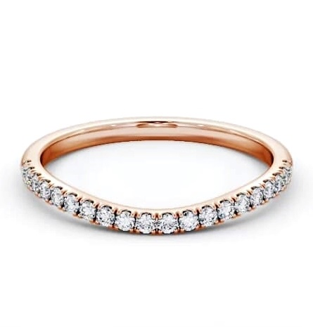 Half Eternity Round Diamond Curved Ring 9K Rose Gold HE83_RG_THUMB1