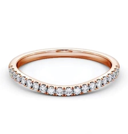 Half Eternity Round Diamond Curved Ring 18K Rose Gold HE83_RG_THUMB2 