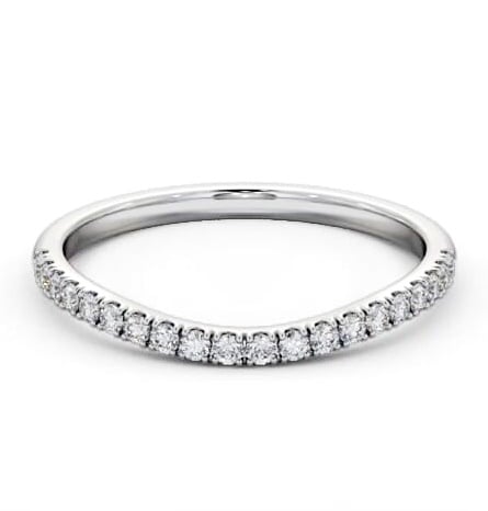 Half Eternity Round Diamond Curved Ring 18K White Gold HE83_WG_THUMB2 