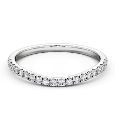 Half Eternity Round Diamond Curved Ring 9K White Gold HE83_WG_THUMB1