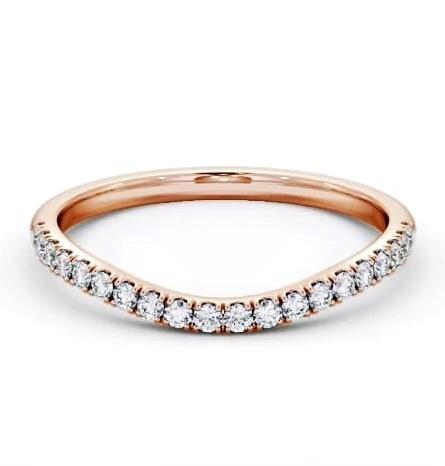 Half Eternity Round Diamond Curved Ring 9K Rose Gold HE84_RG_THUMB1