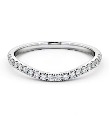 Half Eternity Round Diamond Curved Ring 9K White Gold HE84_WG_THUMB1