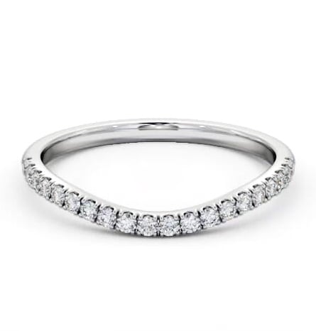 Half Eternity Round Diamond Curved Ring 9K White Gold HE84_WG_THUMB2 