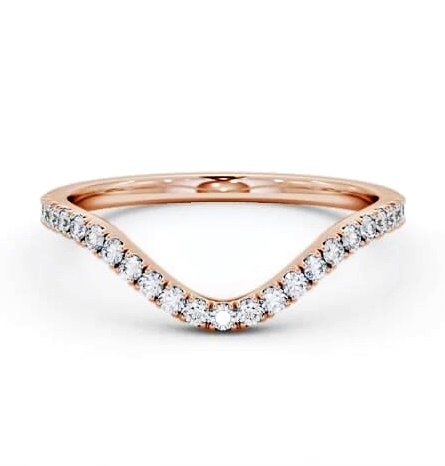 Half Eternity Round Diamond Curved Ring 18K Rose Gold HE85_RG_THUMB1