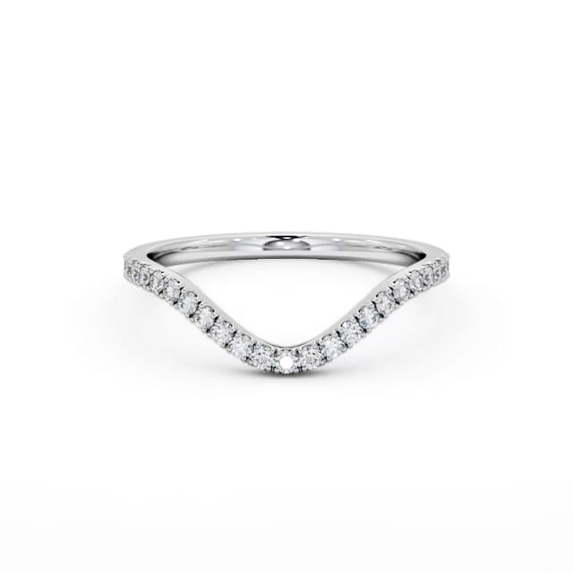 Half Eternity Round Diamond Ring 18K White Gold - Paulina HE85_WG_HAND