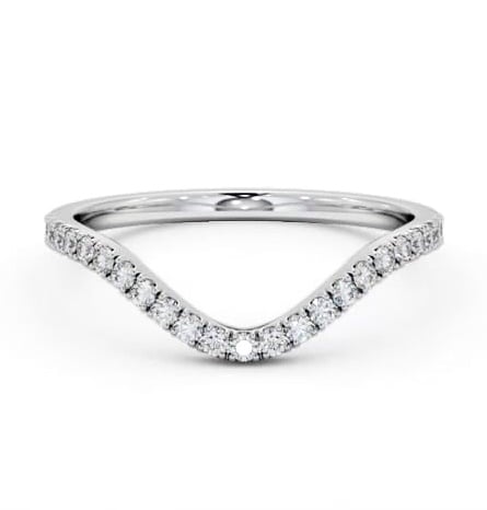 Half Eternity Round Diamond Curved Ring Palladium HE85_WG_THUMB2 