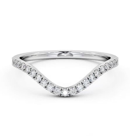 Half Eternity Round Diamond Curved Ring 18K White Gold HE85_WG_THUMB1