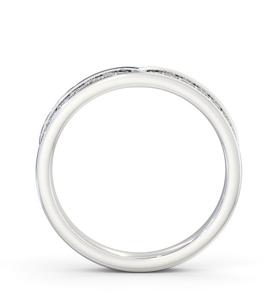 Half Eternity Round Diamond Pinched Design Ring 9K White Gold HE86_WG_THUMB1 