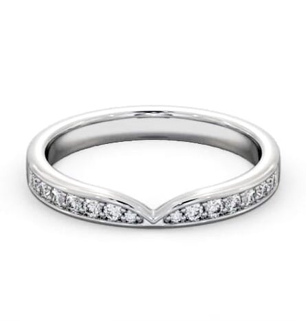 Half Eternity Round Diamond Pinched Design Ring 18K White Gold HE86_WG_THUMB2 