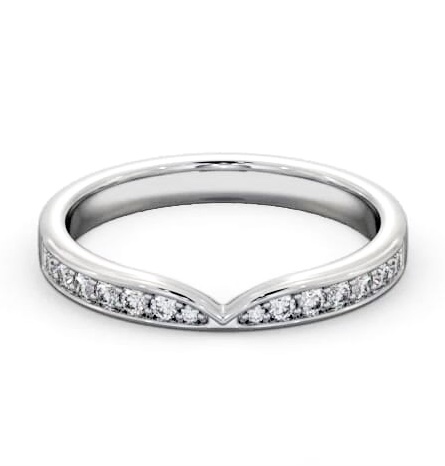 Half Eternity Round Diamond Pinched Design Ring 18K White Gold HE86_WG_THUMB1