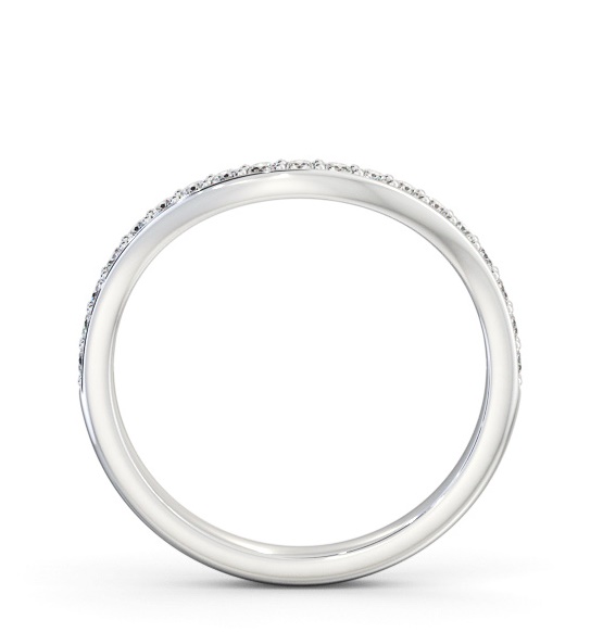 Half Eternity Round Diamond Curved Ring 9K White Gold HE87_WG_THUMB1 