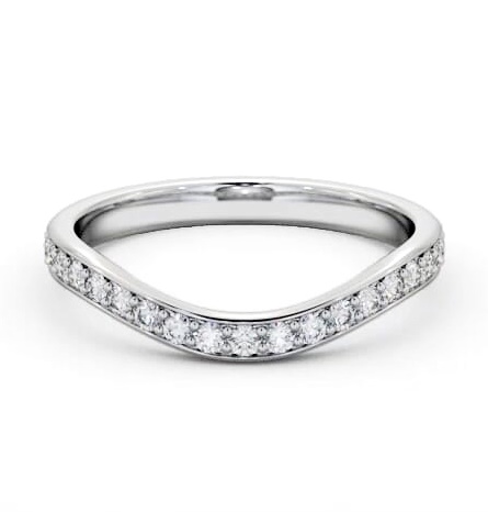 Half Eternity Round Diamond Curved Ring 18K White Gold HE87_WG_THUMB1