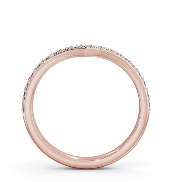 Half Eternity Round Diamond Wishbone Design Ring 18K Rose Gold HE88_RG_THUMB1 