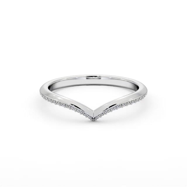 Half Eternity Round Diamond Ring 18K White Gold - Amalie HE89_WG_HAND