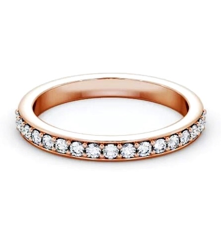 Half Eternity Round Diamond Pave Channel Set Ring 9K Rose Gold HE8_RG_THUMB2 