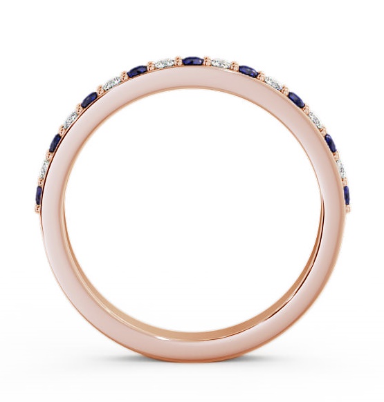 Half Eternity Blue Sapphire and Diamond 0.34ct Ring 18K Rose Gold HE8GEM_RG_BS_THUMB1 
