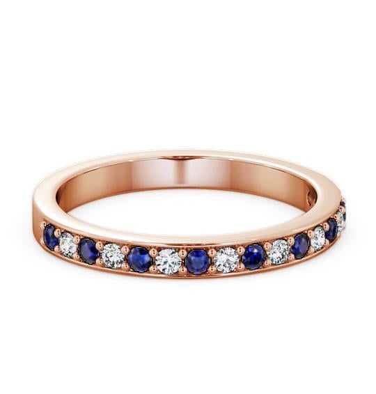 Half Eternity Blue Sapphire and Diamond 0.34ct Ring 18K Rose Gold HE8GEM_RG_BS_THUMB2 