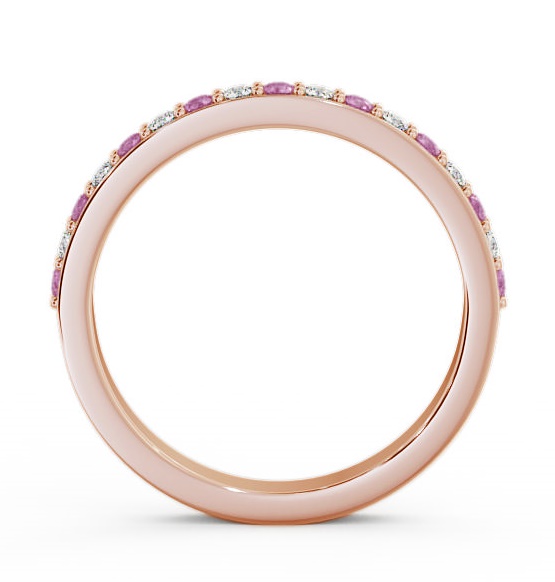 Half Eternity Pink Sapphire and Diamond 0.34ct Ring 18K Rose Gold HE8GEM_RG_PS_THUMB1 