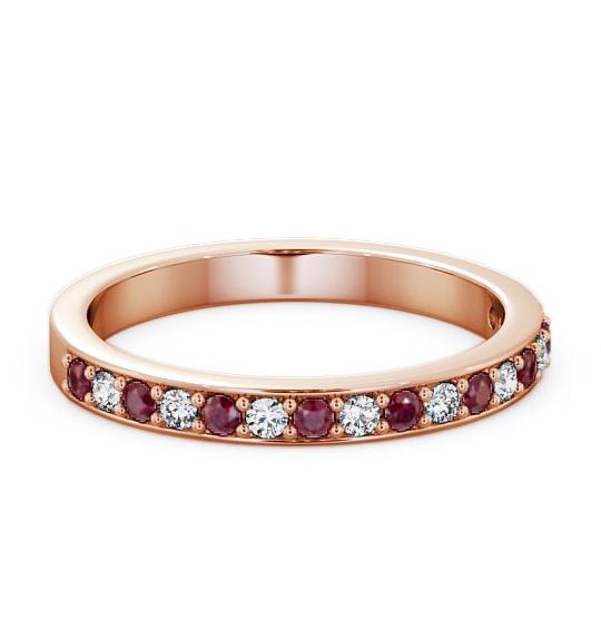 Half Eternity Ruby and Diamond 0.34ct Ring 18K Rose Gold HE8GEM_RG_RU_THUMB2 