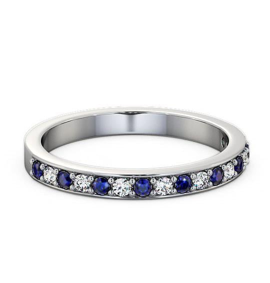Half Eternity Blue Sapphire and Diamond 0.34ct Ring Palladium HE8GEM_WG_BS_THUMB2 