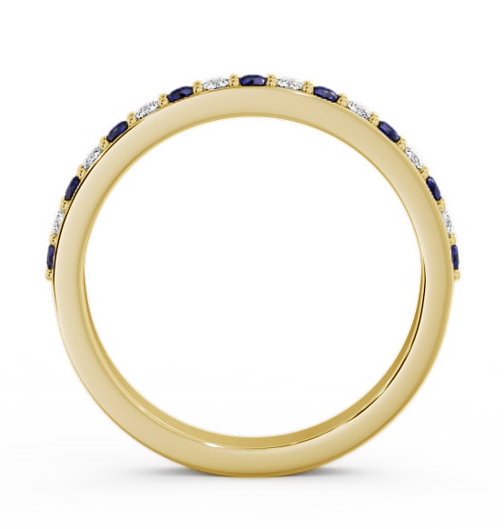 Half Eternity Blue Sapphire and Diamond 0.34ct Ring 9K Yellow Gold HE8GEM_YG_BS_THUMB1 